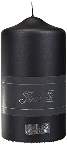 Fink Candle Stumpenkerze, Wachs, schwarz, 8cm von Fink