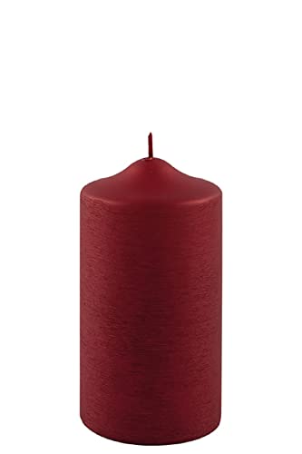 Fink Candle Stumpenkerze aus Paraffin in der Farbe Rot, Größe 8x8x15 cm, 123179 von Fink