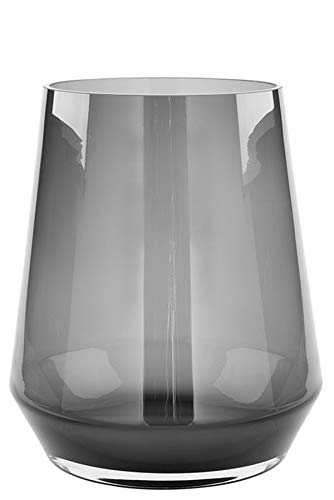 Fink [DL] Linea, Vase, Windlicht, Glas, glatt, grau, L. 24 cm, B. 24 cm, H. 28 cm, D. 24 cm von Fink