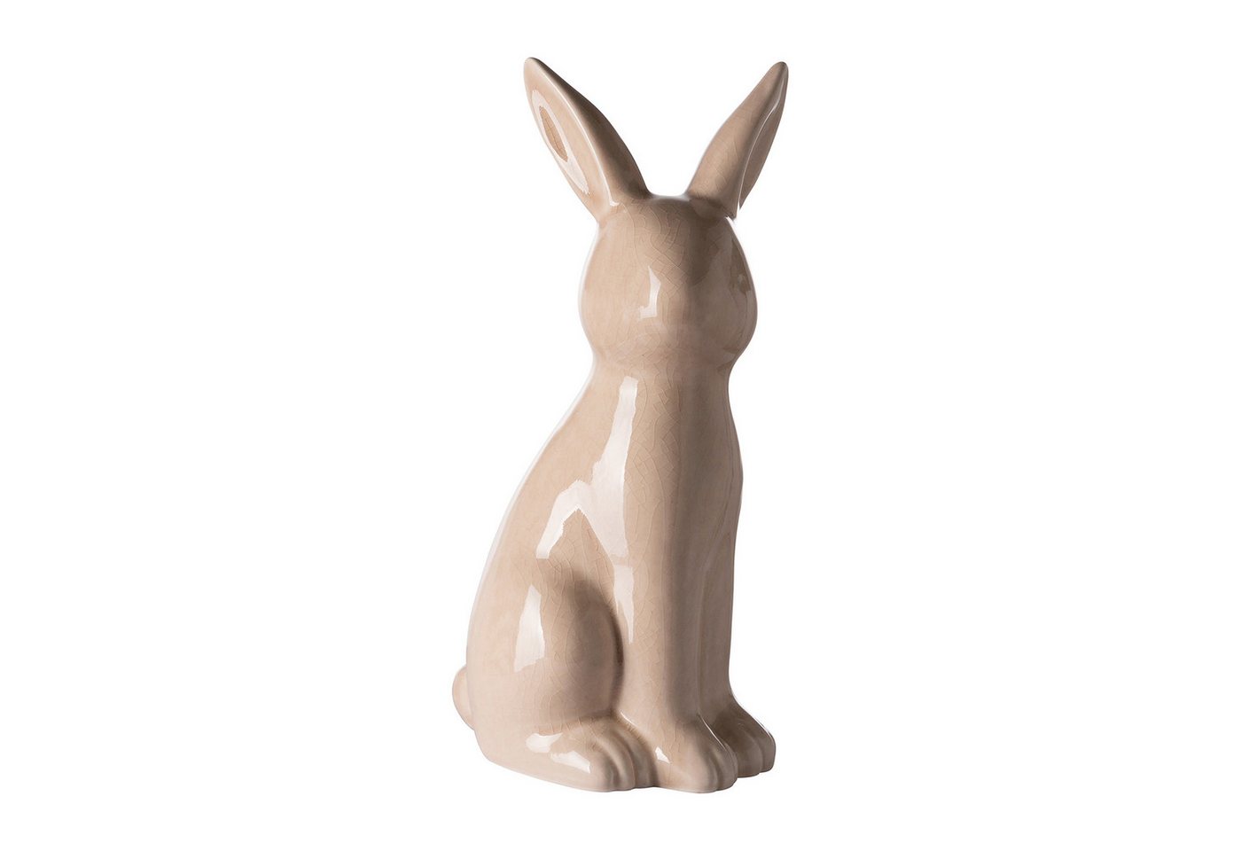 Fink Dekofigur FABIUS Figur - beige - Keramik - H. 25cm x B. 10,8cm - Dekohase (1xDeko Hase, Figur - Schmuckfiguren), Dekofiguren Set - Stilvolle Figuren & Dekoobjekt für Ihr Zuhause von Fink