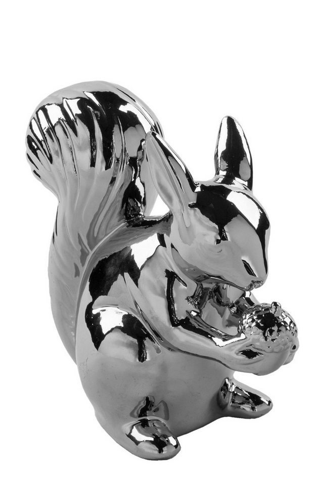 Fink Dekofigur Fink Eichhörnchen RUDA LBH 12x6x11.50 cm silber von Fink