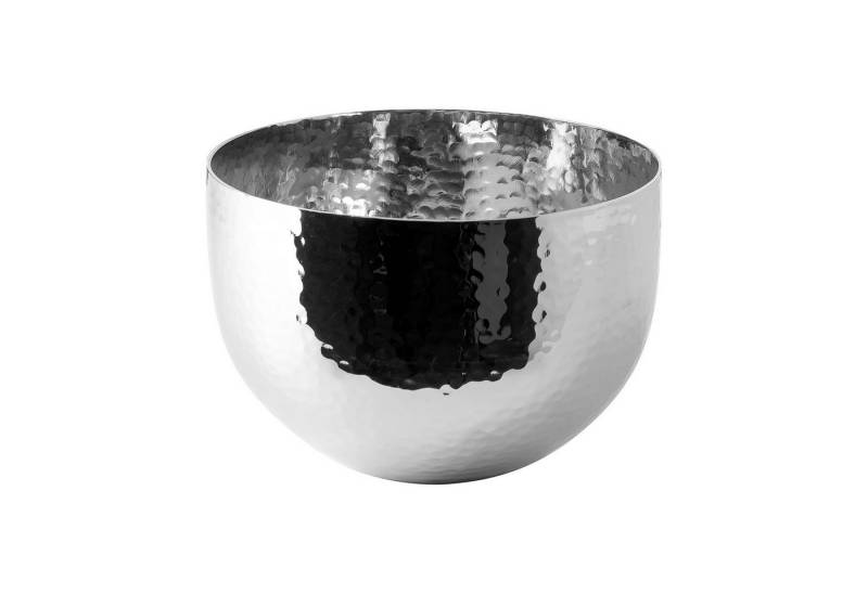 Fink Dekoschale MIRTA Schale - silberfarben - Edelstahl - H. 7cm x B. 11cm x D. 11cm (1xSchale, 1 St., Geschenkidee - Deko), Edelstahl Servierplatte & Dekoschale - Glasschale Dekoobjekt 70cm von Fink