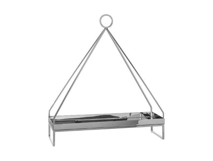 Fink Dekotablett ELAIA Deko-Tablett - silberfarben - Edelstahl - H. 55cm x B. 16cm (1 St., Dekoplattform - Präsentationstablett) von Fink