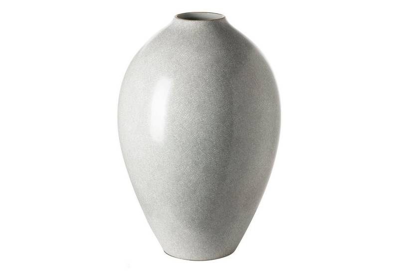 Fink Bodenvase AGNETA Bodenvase - H.40cm x D.27cm - Porzellan - hellgrau/weiß (1 St., Amphore - Grfäß), Elegante Dekovase - Blumenvase & Ziervase für stilvolle Akzente von Fink