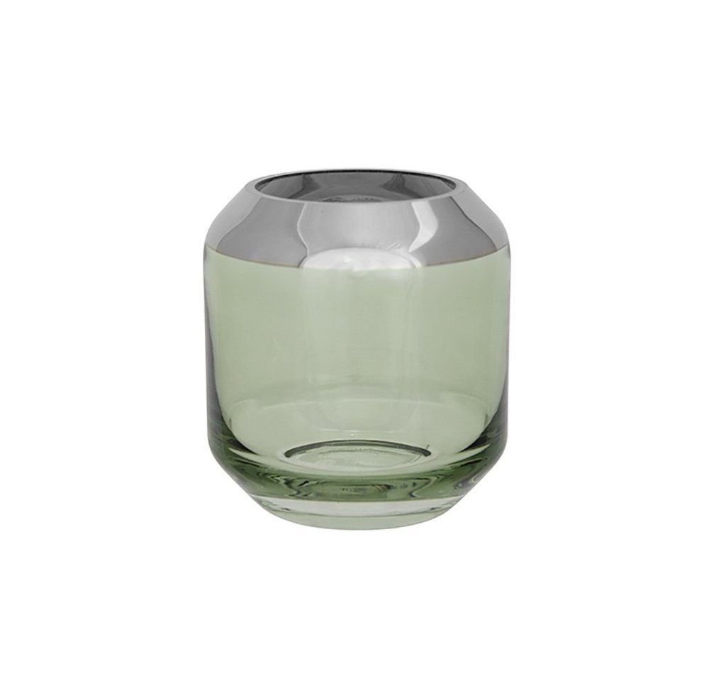 Fink Kerzenständer FINK Teelichthalter, Vase Smilla hellgrün - glatt H.9cm D.9 cm von Fink