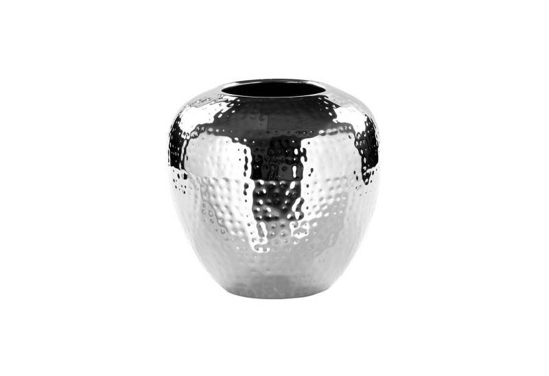 Fink Dekovase LOSONE Vase - H.20cm x D.20cm - Eisen/vernickelt - silberfarben (1x Vase, 1 St., Amphore - Grfäß), Elegante Dekovase - Blumenvase & Ziervase für stilvolle Akzente von Fink
