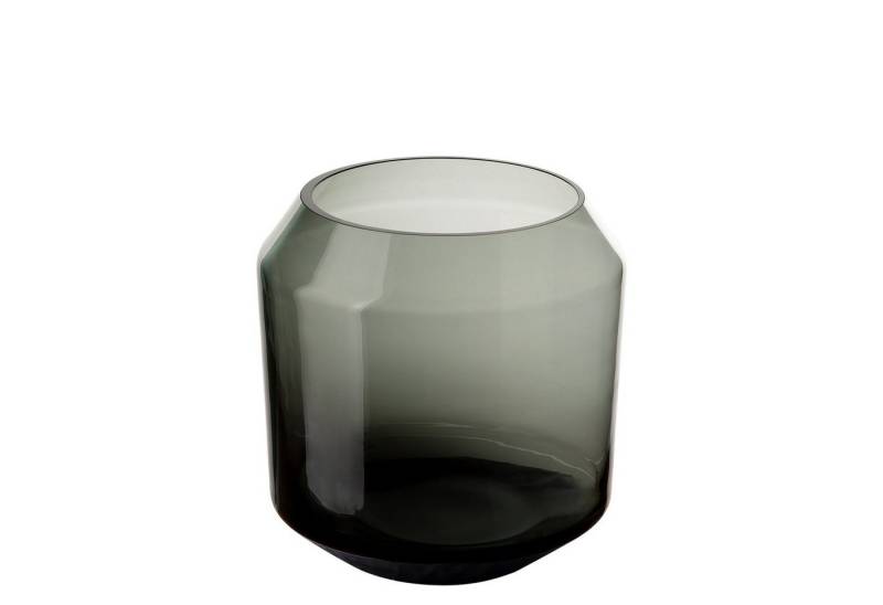 Fink Dekovase ORELIA Vase Windlicht - H. 20cm x Ø 20cm - grau - Glas - Blumenvase (1 St., Kerzenleuchter - Windlichthalter), Glas-Kerzenhalter: Edle Tischdeko für Ihr Wohnzimmer von Fink