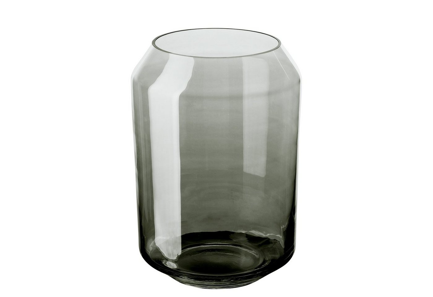 Fink Dekovase ORELIA Vase Windlicht - H. 28cm x Ø 20cm - grau - Glas - Blumenvase (1 St., Kerzenleuchter - Windlichthalter), Moderner Kerzenhalter - Tischdeko für Ihr stilvolles Wohnzimmer von Fink