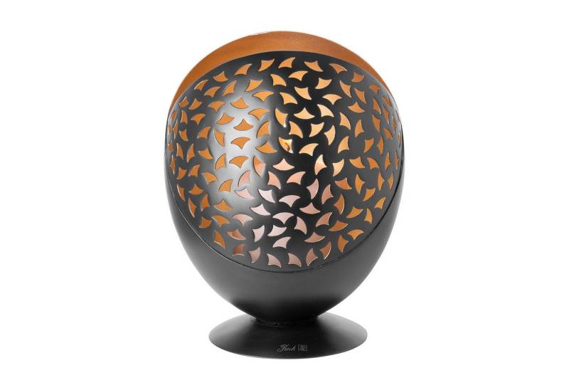 Fink Dekovase PURIA Windlicht ohne Glas - gold-schwarz - Eisen - H. 21cm x Ø 16cm (1x Windlicht ohne Glas, 1 St., Kerzenhalter - Leuchter - Deko), Eleganter Kerzenhalter Leuchter - Deko für stilvolle Atmosphäre von Fink