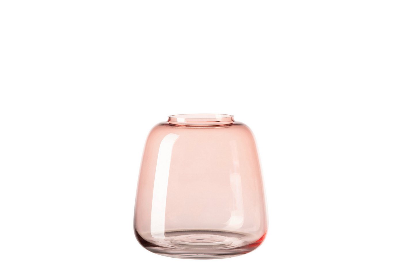 Fink Dekovase SUNDAY Vase - H.15,5cm x Ø14,5cm - rose - Glas - Wohnaccessoire (1xBlumenvase, 1 St., Glasvase - Tischvase), Dekovase Blumenvase - Elegante Vase für stilvolle Raumgestaltung von Fink