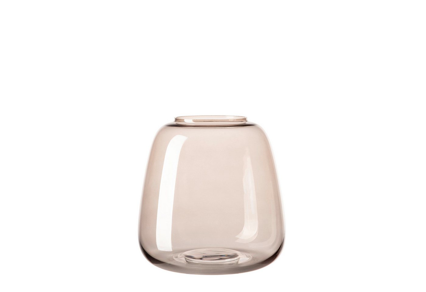 Fink Dekovase SUNDAY Vase - H.19 x Ø18 - grau - Glas - Blumenvase - Wohnaccessoire (1xVase, 1 St., Glasvase - Tischvase), Dekovase Blumenvase - Elegante Vase für stilvolle Raumgestaltung von Fink