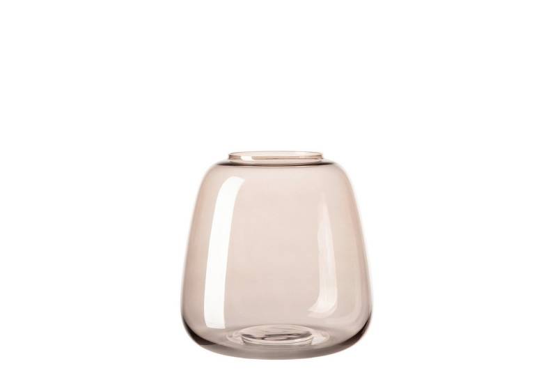 Fink Dekovase SUNDAY Vase - H.19 x Ø18 - grau - Glas - Blumenvase - Wohnaccessoire (1xVase, 1 St., Glasvase - Tischvase), Dekovase Blumenvase - Elegante Vase für stilvolle Raumgestaltung von Fink