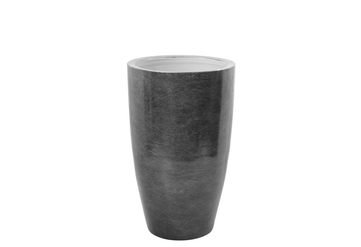 Fink Dekovase Vase MELUA - grau - Porzellan - H.51cm x Ø 30cm, Durchmesser Öffnung ca. 25cm - Fuß Durchmesser ca.19cm von Fink