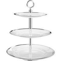 Fink Etagere "PLATINUM", (1 tlg.), Servierplatte mit Platinumrand, mit 3 Etagen, Höhe ca. 39 cm von Fink