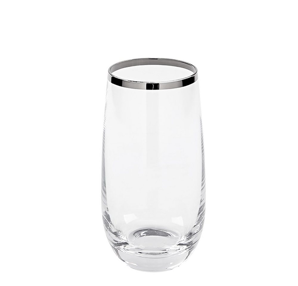 Fink Longdrinkglas FINK Longdrinkglas Platinum - silber-transparent - H. 14cm x B. 7cm, Glas, Platinumauflage Fink Longdrinkglas FINK Longdrinkglas Platinum - silber-transparent - H. 14cm x B. 7cm, Glas, Platinumauflage von Fink