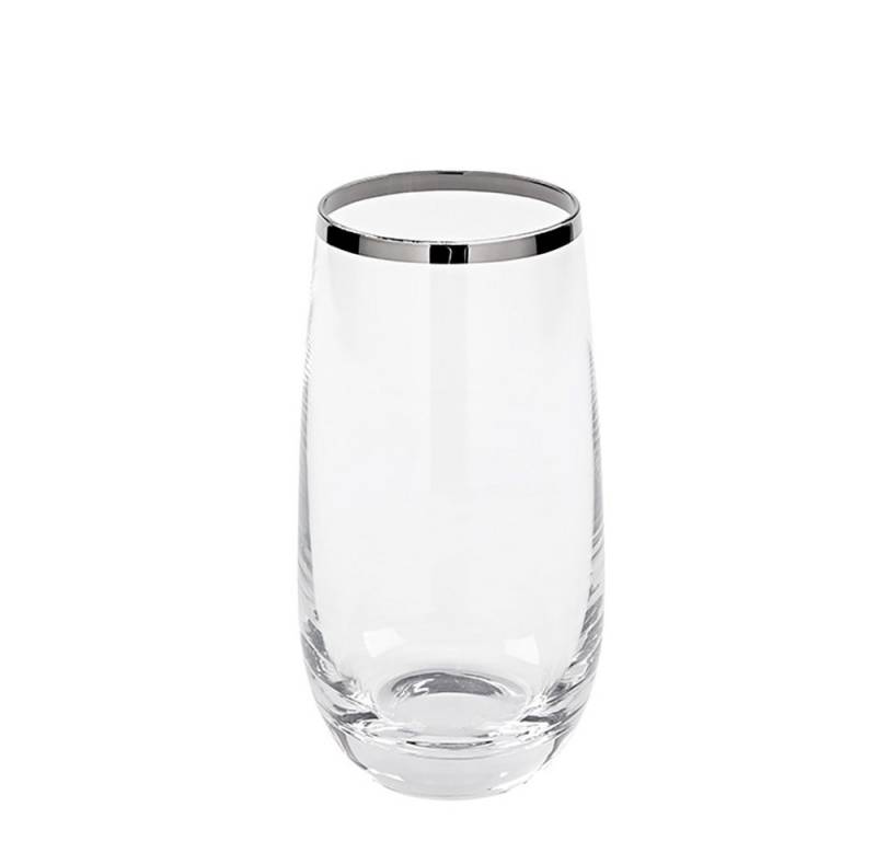 Fink Longdrinkglas FINK Longdrinkglas Platinum - silber-transparent - H. 14cm x B. 7cm, Glas, Platinumauflage Fink Longdrinkglas FINK Longdrinkglas Platinum - silber-transparent - H. 14cm x B. 7cm, Glas, Platinumauflage von Fink