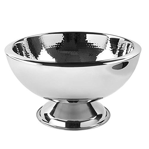 Fink KALAS Punch-Bowl, Edelstahl, Silber, 43 x 43 x 25 cm von Fink