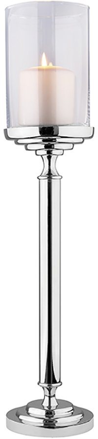 Fink Kerzenhalter FARET, Handarbeit, Metall mit Glaseinsatz, für Stumpenkerzen, Höhe 60 cm von Fink