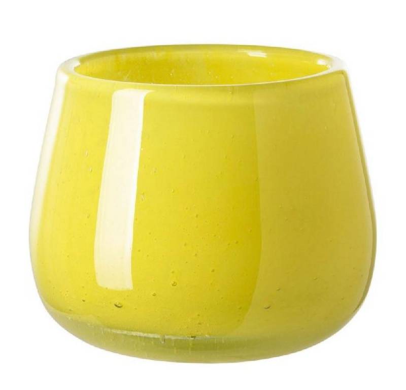 Fink Kerzenhalter Vase oder Windlicht Marly Glas Gelb von Fink