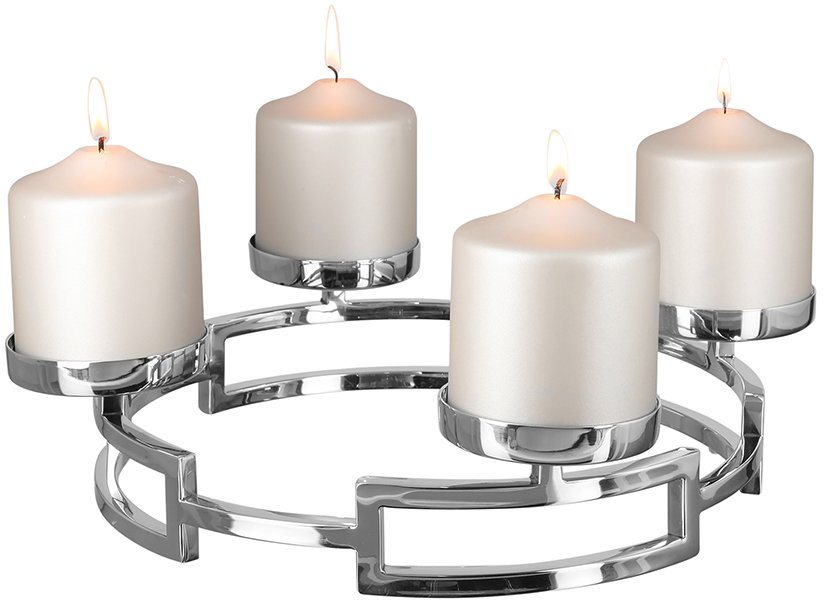 Fink Kerzenleuchter HOMMAGE, Weihnachtsdeko (1 St), aus Edelstahl, 4-flammig, Adventsleuchter von Fink