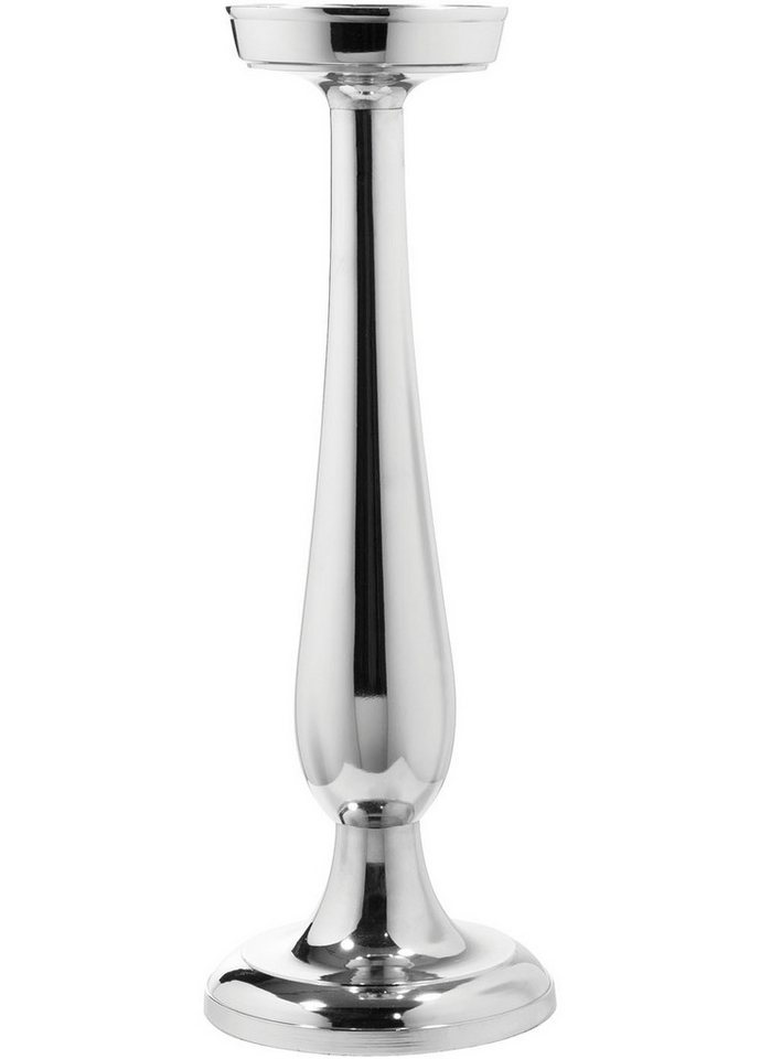 Fink Kerzenleuchter MAGENTA (1 St), Stumpenkerzenhalter aus Aluminium, vernickelt von Fink