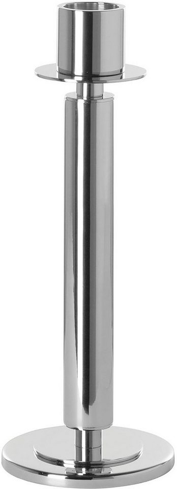 Fink Kerzenleuchter TALIS, Stabkerzenhalter aus Aluminium (1 St), vernickelt, im schwarzen Geschenkkarton von Fink