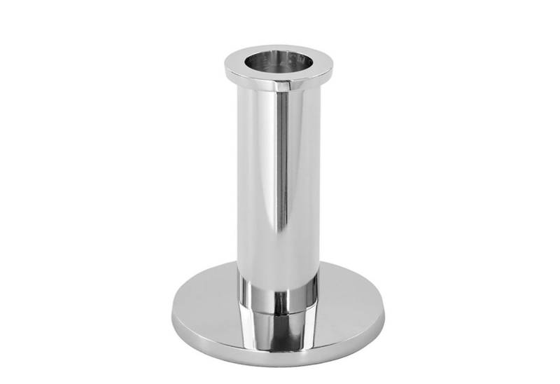 Fink Kerzenleuchter STRATO Leuchter - H.11,7cm - silberfarben - Aluminium/Edelstahl (Kandelaber - Armleuchter), Eleganter Kerzenleuchter: Kerzenständer & Halter für Stabkerzen von Fink