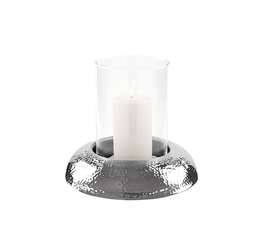 Fink Kerzenständer FINK Windlicht Aldo - transparent-silber - H. 24cm x D. 27,5cm von Fink