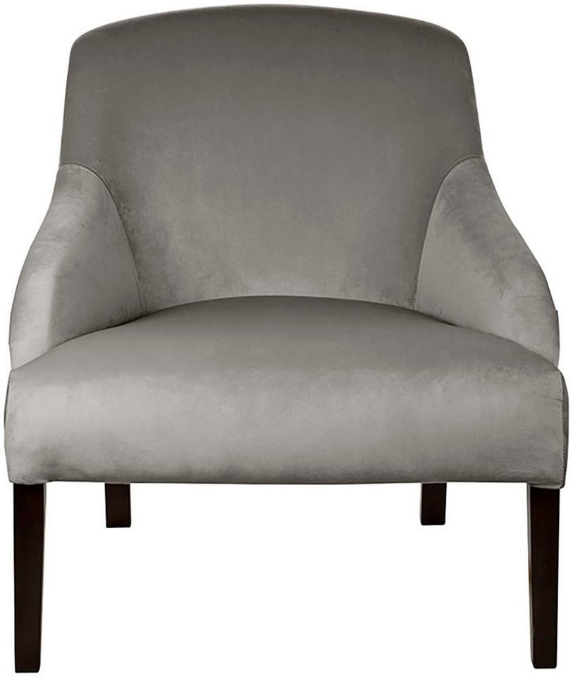 Fink Loungesessel Sessel, mit schmalen Armlehnen, massive Holzbeine in Buche schwarz von Fink