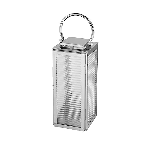 Fink Malaga Laterne aus Edelstahl und Glas in der Farbe Silber, Maße: 18cm x 18cm x 43cm, 147040 Fink Malaga Laterne aus Edelstahl und Glas in der Farbe Silber, Maße: 18cm x 18cm x 43cm, 147040 von Fink
