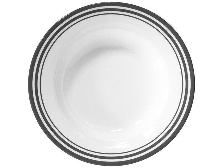 Fink Pastateller Moments, (4 St), Ø 30 cm, Porzellan mit 3 Streifen, grau weiß von Fink