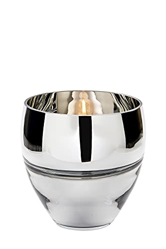 Fink RILA Teelichthalter,Vase,Glas,Silber H,18, Ø 19cm 116173 von Fink