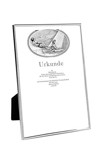 Fink Rahmen für Bilder 21x29 cm - kleine Poster - DIN A 4 - schmaler Rahmen edel versilbert und mit Anlaufschutz versehen - versilbert 21x29 cm DIN A4 von Fink
