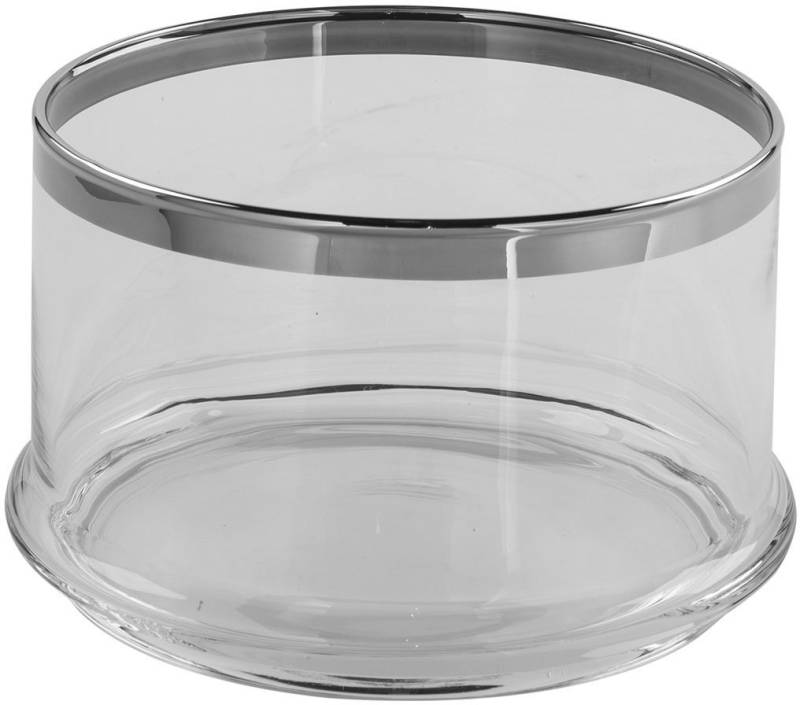 Fink Servierschale PLATINUM, Glas, (1-tlg), mit handbemalter Platinumauflage, Höhe 12 cm x Ø 19,5 cm von Fink