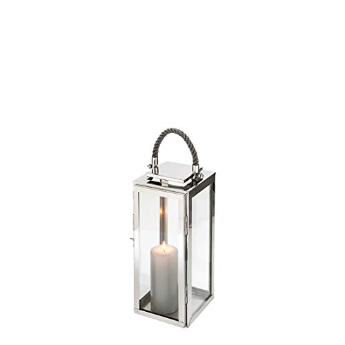 Fink Sevilla Laterne, Glas, Silber, 18cm Fink Sevilla Laterne, Glas, Silber, 18cm von Fink