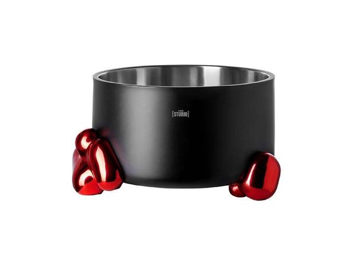 Fink Studio Eiseimer POP ART Punchbowl - rot-schwarz - Alu, Edelstahl - H. 18cm x Ø 32cm Fink Studio Eiseimer POP ART Punchbowl - rot-schwarz - Alu, Edelstahl - H. 18cm x Ø 32cm von Fink