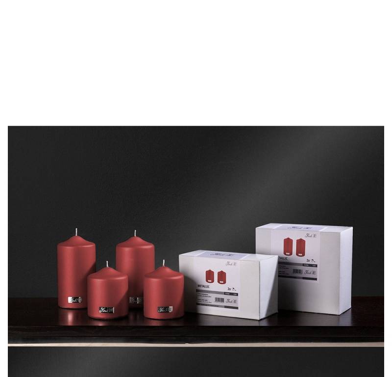Fink Tafelkerze Fink Kerzen-Set CANDLE DH 8x10 cm rot von Fink