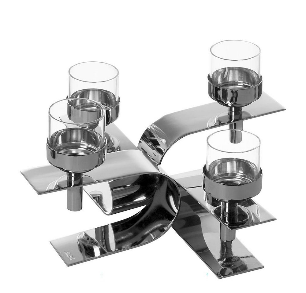 Fink Tafelkerze Fink Teelichthalter PASSIONA LB 30x30 cm silber Windlicht Fink Tafelkerze Fink Teelichthalter PASSIONA LB 30x30 cm silber Windlicht von Fink