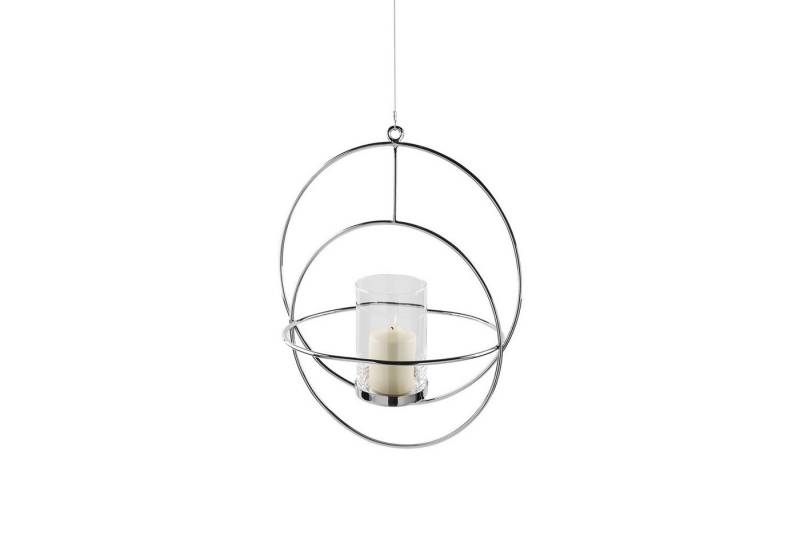 Fink Teelichthalter LUA Teelichthalter - H.53,5cm - Aluminium/Glas - silberfarben (1 St., Leuchte - Geschenk für Frauen), Windlicht Kerzenhalter: Eleganter Kerzenleuchter für Stumpenkerzen von Fink
