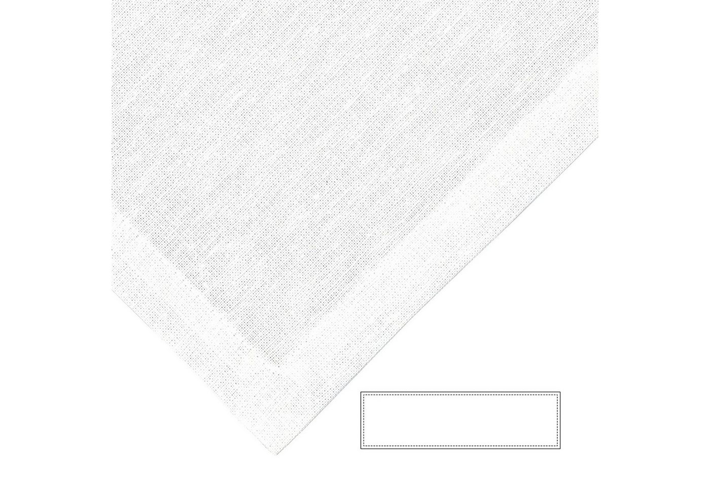 Fink Tischläufer Tischläufer Bente - weiß - 70%Baumwolle/30%Leinen - H.40cm x B.140cm, bis 40° waschbar von Fink