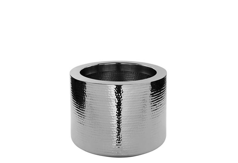 Fink Übertopf NOSSA Übertopf - H. 30 cm x Ø 40 cm - silber - Edelstahl - Pflanztopf (1 St., 1 Stück), Moderner Blumentopf - Pflanzkübel - Vielseitiger Topf für Pflanzen von Fink