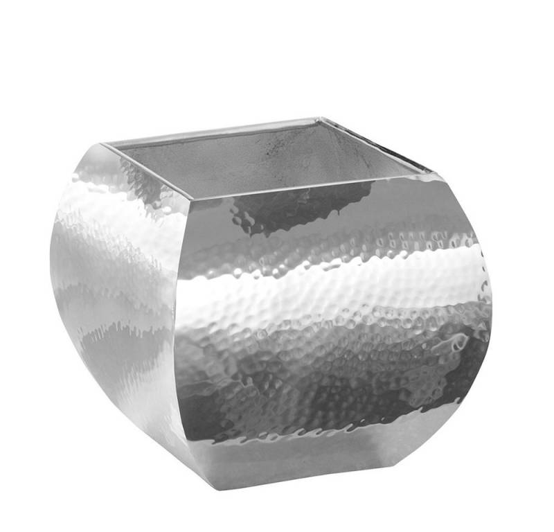 Fink Übertopf SQUARE Übertopf - silberfarben - Edelstahl - H. 15cm x B. 17cm - Topf (1 St., Übertöpfe - Topf für Pflanzen), Moderner Pflanztopf Blumentopf - Vielseitiger Topf für Ihr Zuhause von Fink