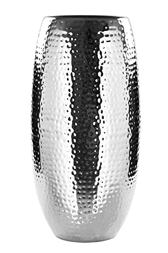 Fink Vase, Silberfarben/Vernickelt, H 40 cm, Ø 21 cm von Fink