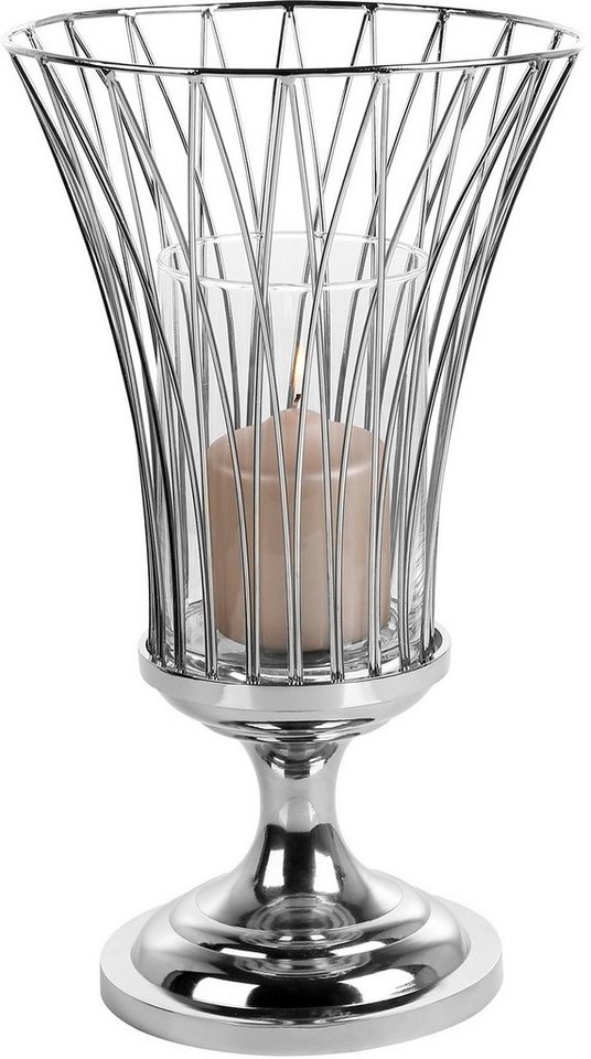 Fink Windlicht ALLEGRA (1 St), Kerzenhalter aus Edelstahl und Glas von Fink