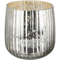 Fink Windlicht "DARCY", (1 St.), Kerzenhalter aus Glas, mit Rillen, Höhe ca. 18 cm x Ø 18 cm von Fink