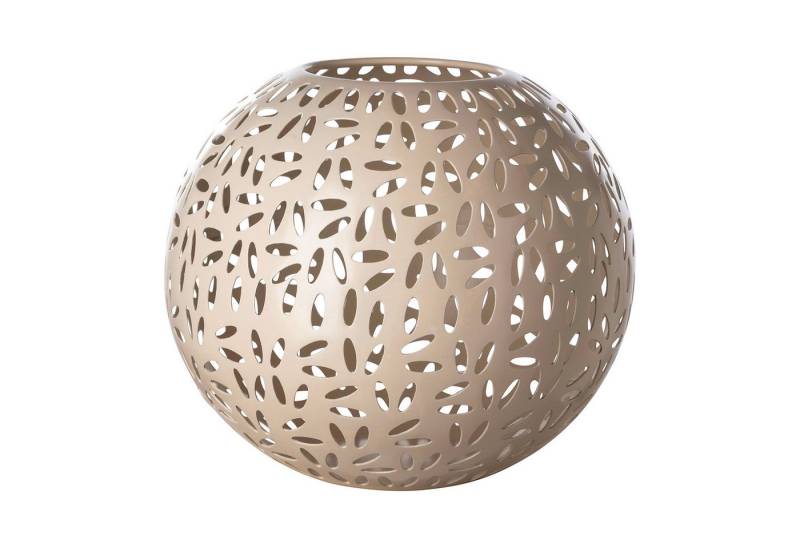 Fink Windlicht DARIA Windlicht - H.20cm x D.24cm - taupe - Eisen - Wohnaccessoire (Kerzenleuchter - Windlichthalter), Eleganter Kerzenhalter Leuchter - Deko für stilvolle Atmosphäre von Fink