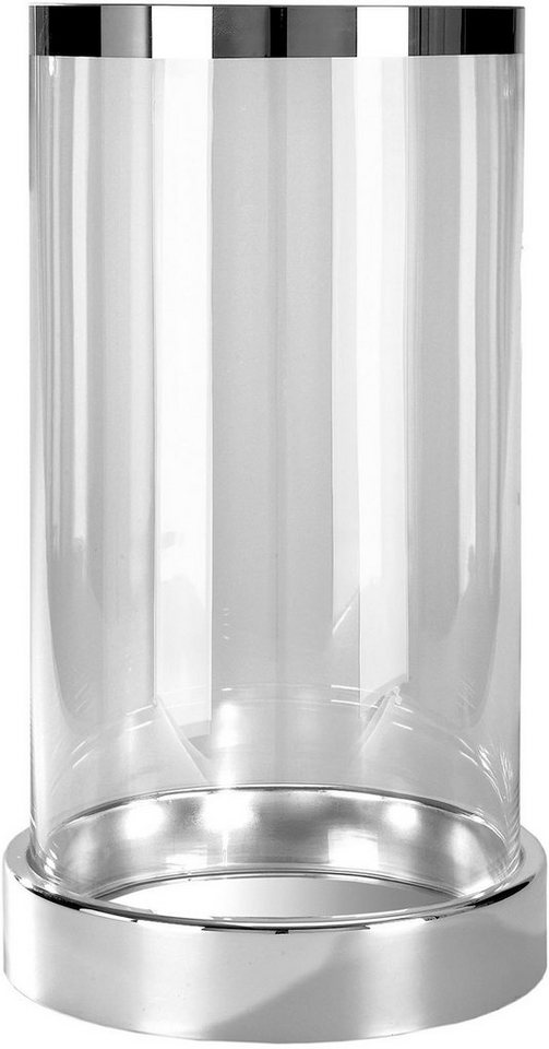 Fink Windlicht EMPIRE (1 St), Silberfarben - Eisen vernickelt mit Glas, Höhe ca. 44 cm von Fink