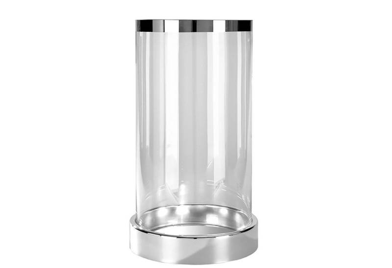 Fink Windlicht EMPIRE Windlicht - H.44cm x D.25cm - silber - Eisen/Glas - Deko (Kerzenleuchter - Windlichthalter), Eleganter Kerzenhalter Leuchter - Deko für stilvolle Atmosphäre von Fink