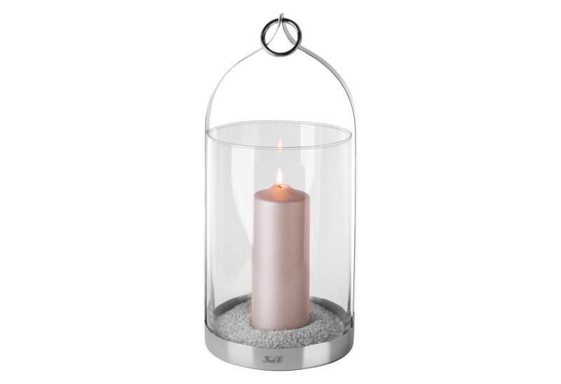 Fink Windlicht LONIDA Windlicht mit Glas - H.45cm x D.21cm - silber - Edelstahl /Glas (1 St., Kerzenleuchter - Windlichthalter), Glas-Kerzenhalter Leuchter - Elegante Deko für Ihr Zuhause von Fink