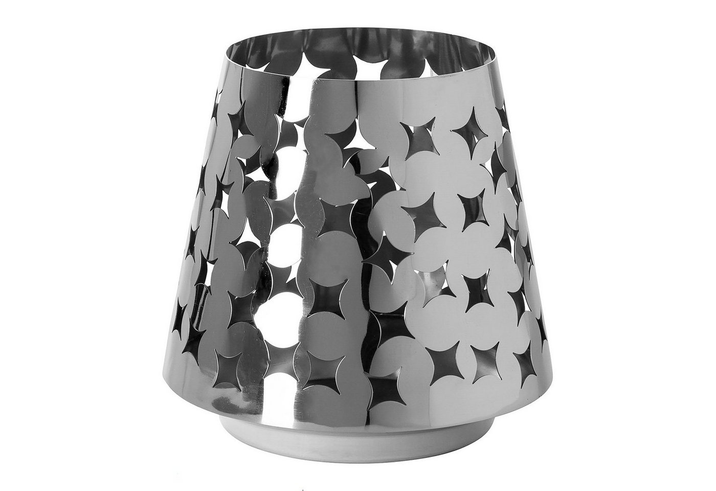 Fink Windlicht LUMA Windlicht - H.19cm x D.19cm - silber - Edelstahl - Wohnzimmer (1 St., Kerzenleuchter - Windlichthalter), Moderner Kerzenhalter Leuchter - Elegante Deko für Ihr Zuhause von Fink